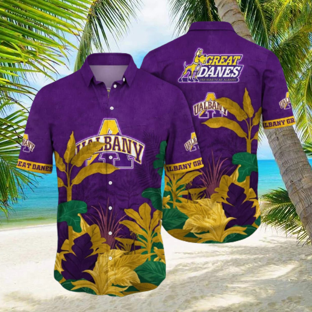 NCAA Albany Great Danes Hawaiian Shirt Summer Vacation Gift hawaiian shirt - Limotees