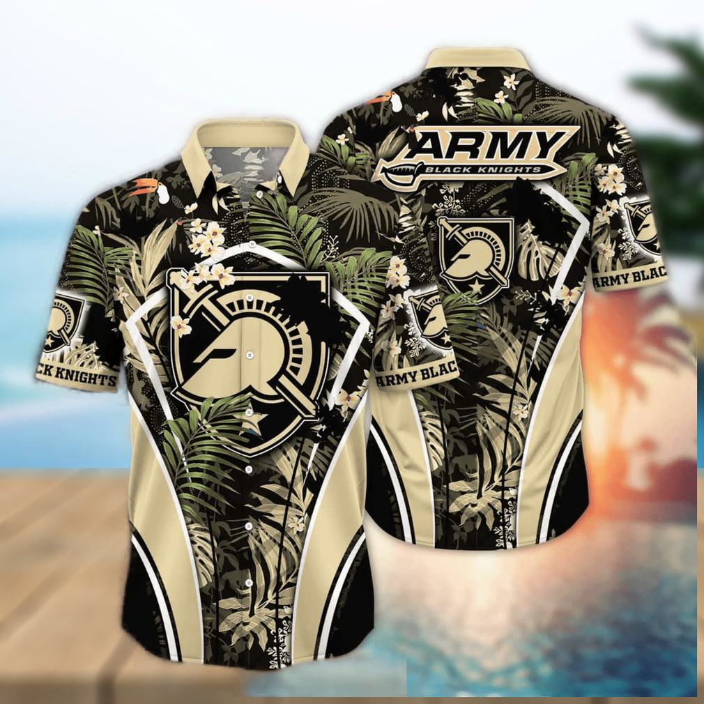 NCAA Army Black Knights Hawaiian Shirt Palm Leaves Pattern - Limotees