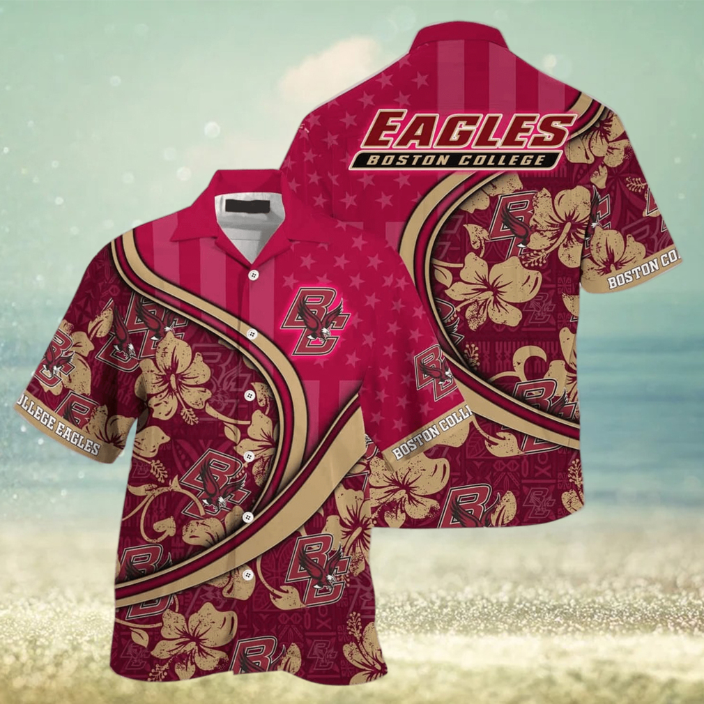 NCAA Boston College Eagles Hawaiian Shirt Custom Name Best Beach Gift - Limotees