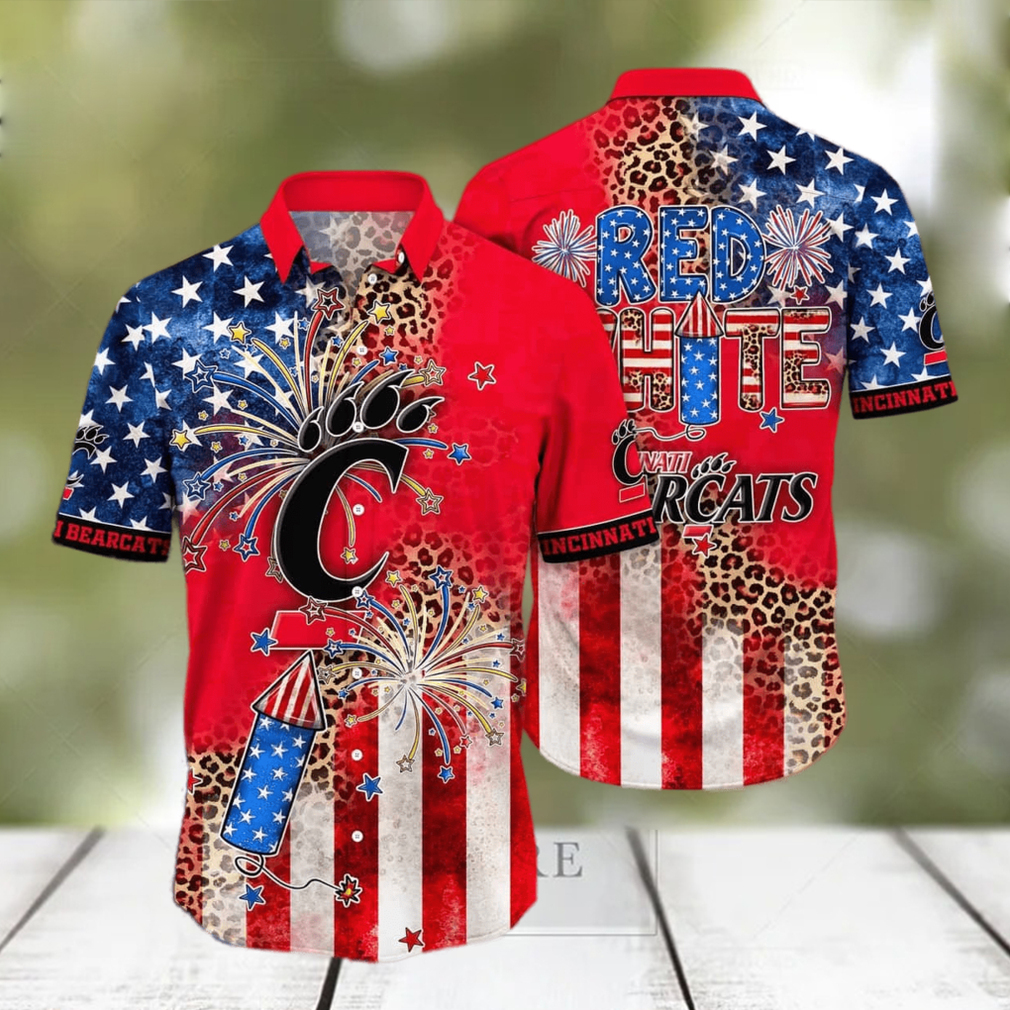 NCAA Cincinnati Bearcats Hawaiian Shirt Fireworks Independence Day Gift For Cool Friends - Limotees