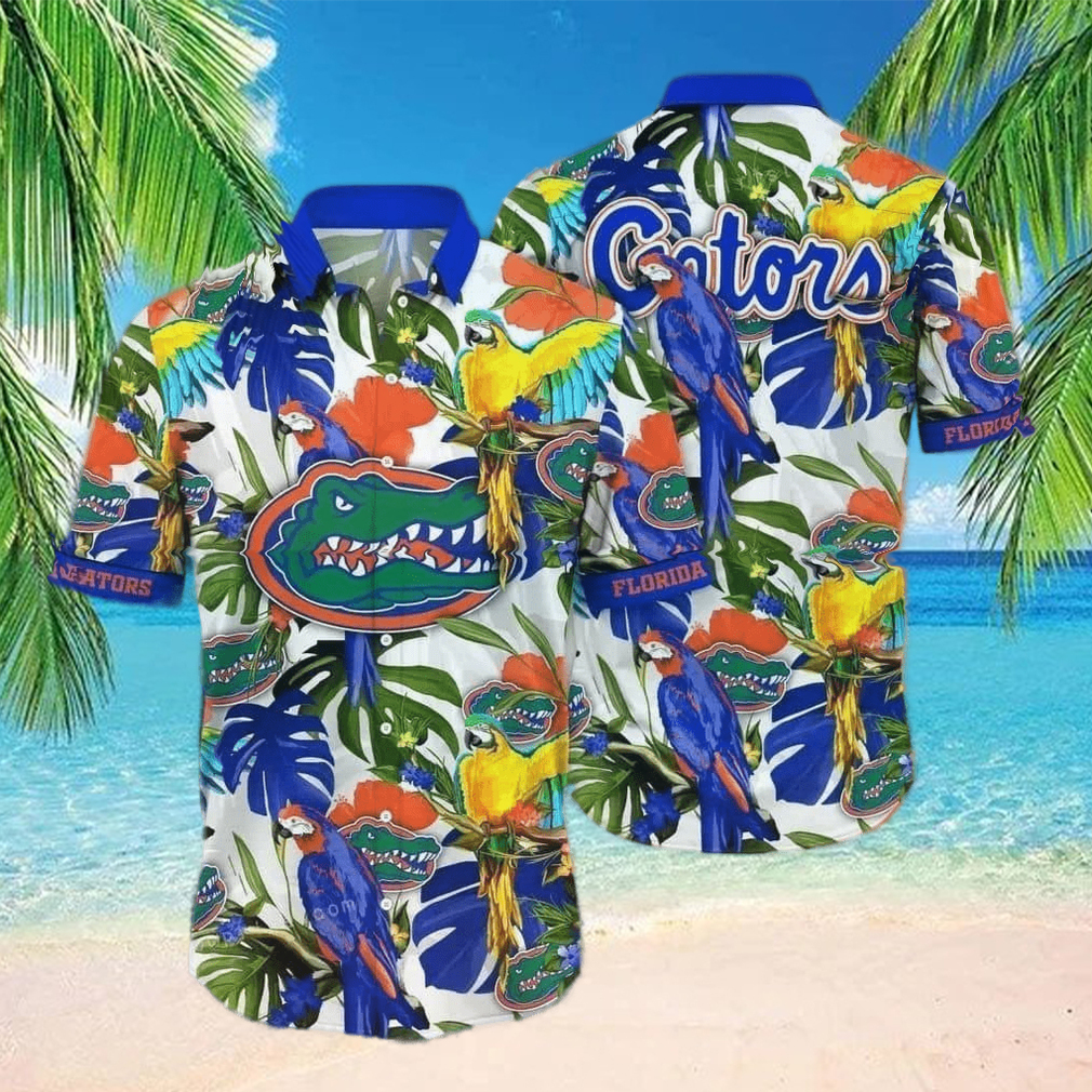 NCAA Florida Gators Hawaiian Shirt Tropical Birds And Palm Leaves Best Beach Gift - Limotees