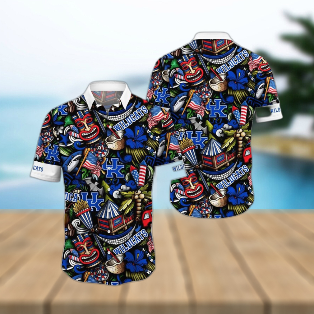 NCAA Kentucky Wildcats Flower Hawaii Shirt Summer Vibes For FootBall Fans - Limotees