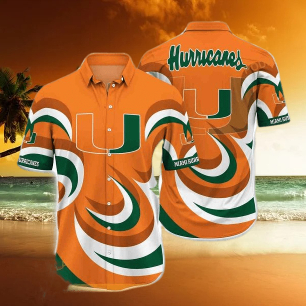 NCAA Miami Hurricanes Hawaiian Shirt Gift For Football Coach - Limotees