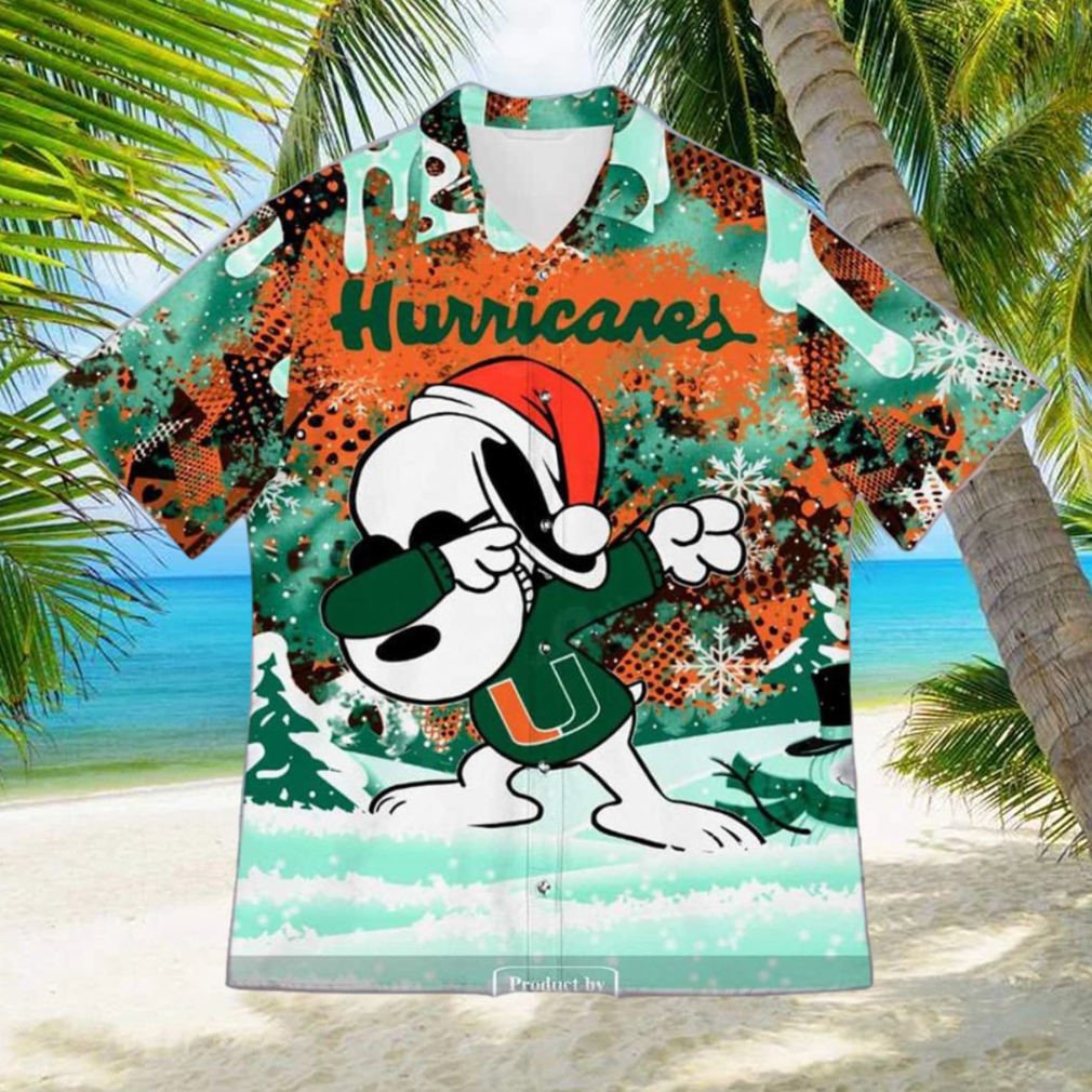 NCAA Miami Hurricanes Hawaiian Shirt Snoopy Dabbing Beach Gift For Friend - Limotees