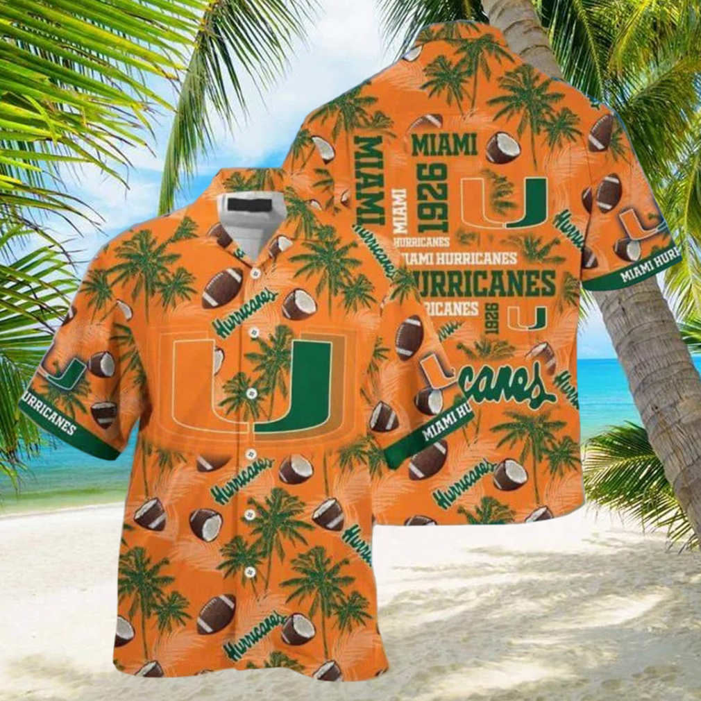 NCAA Miami Hurricanes Hawaiian Shirt beach vacation - Limotees