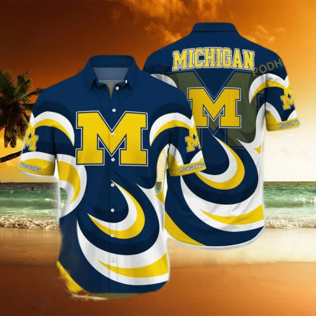 NCAA Michigan Wolverines Hawaiian Shirt Sport Gift For Dad - Limotees