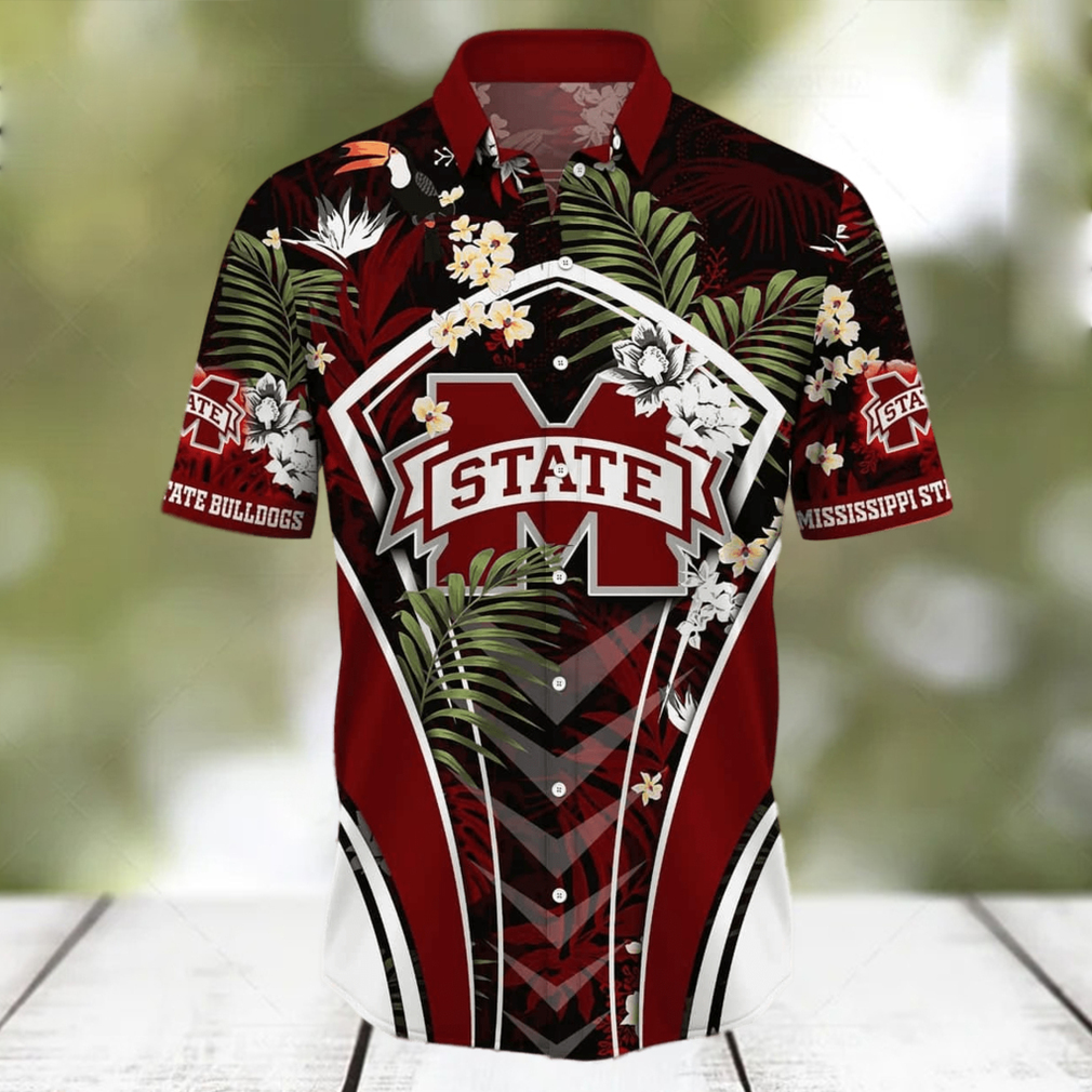 NCAA Mississippi State Bulldogs Hawaiian Shirt Tropical Palm Leaves Beach Lovers Gift - Limotees