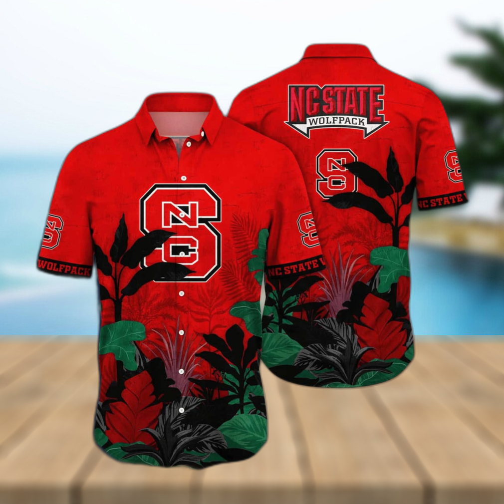 NCAA NC State Wolfpack Hawaiian Shirt Tropical Forest Gift For Summer Lovers - Limotees