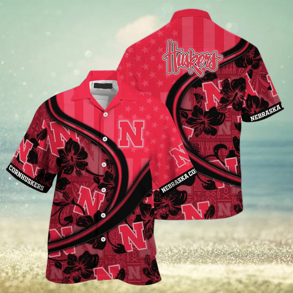 NCAA Nebraska Cornhuskers Hawaiian Shirt Custom Name Beach Gift For Him - Limotees