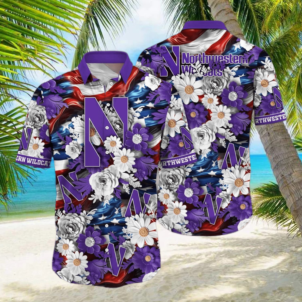 NCAA Northwestern Wildcats Hawaiian Shirt Independence Day Gift For Beach Lovers - Limotees