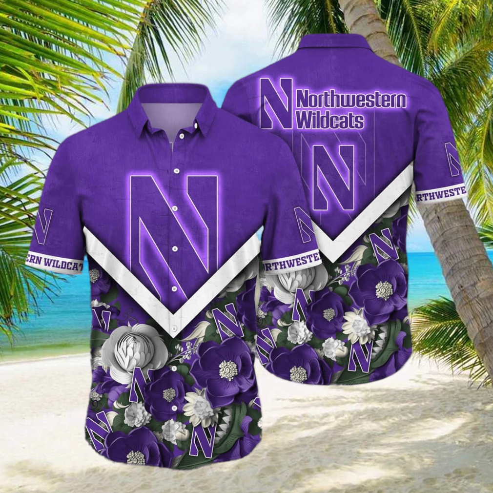 NCAA Northwestern Wildcats Hawaiian Shirt Practical Beach Gift - Limotees