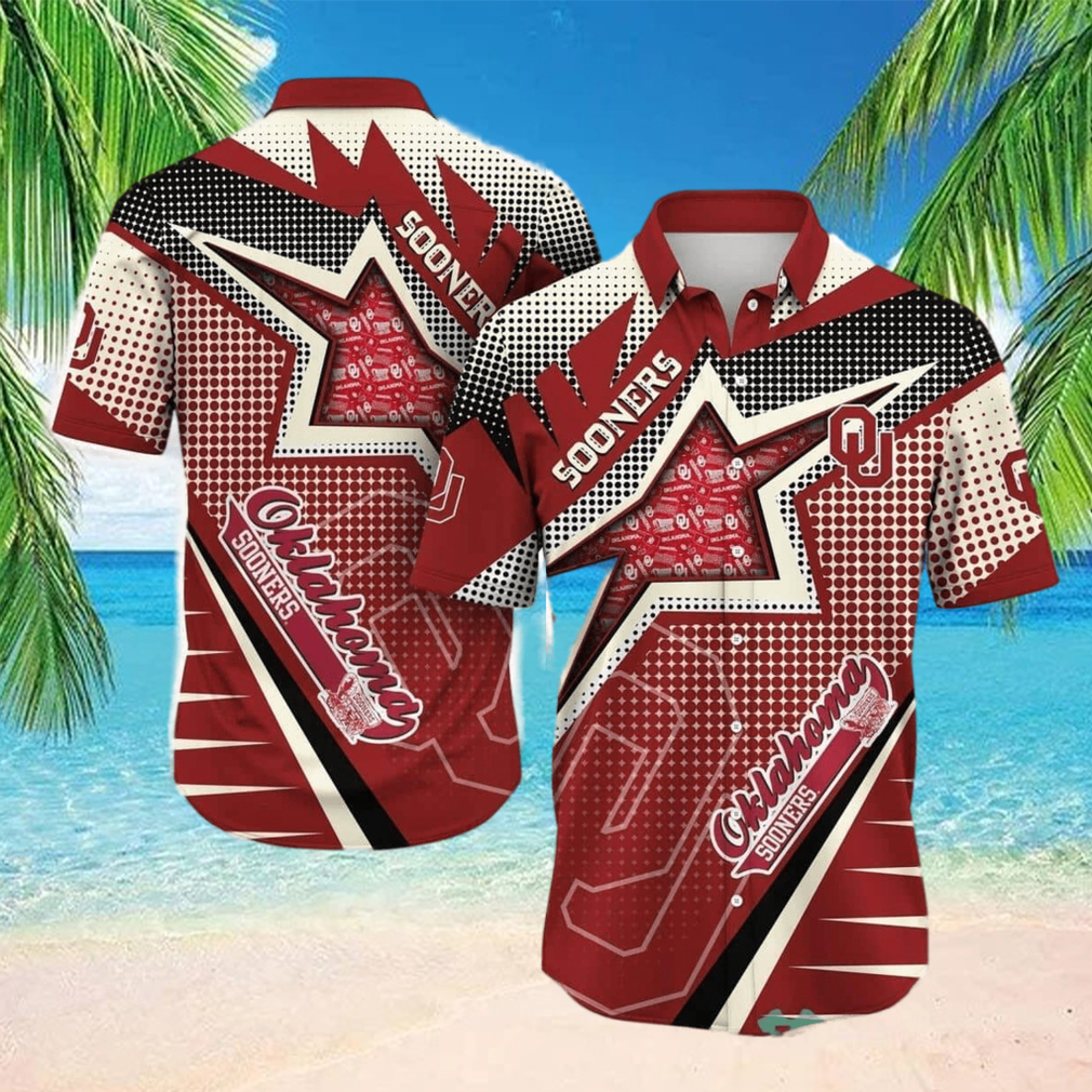 NCAA Oklahoma Sooners Hawaiian Shirt Star Pattern Beach Gift For Him - Limotees