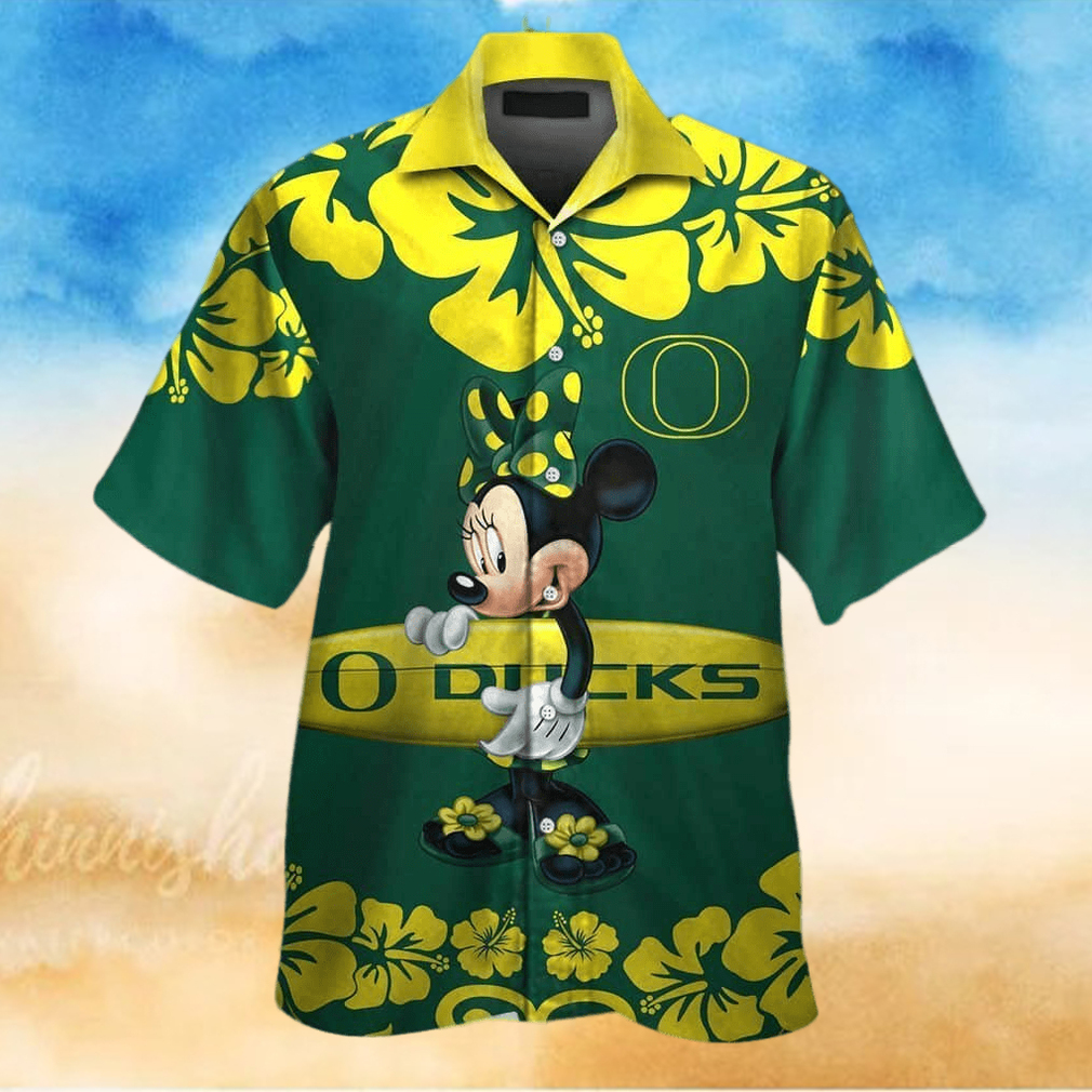 NCAA Oregon Ducks And Minnie Mouse Hawaiian Shirt - Limotees