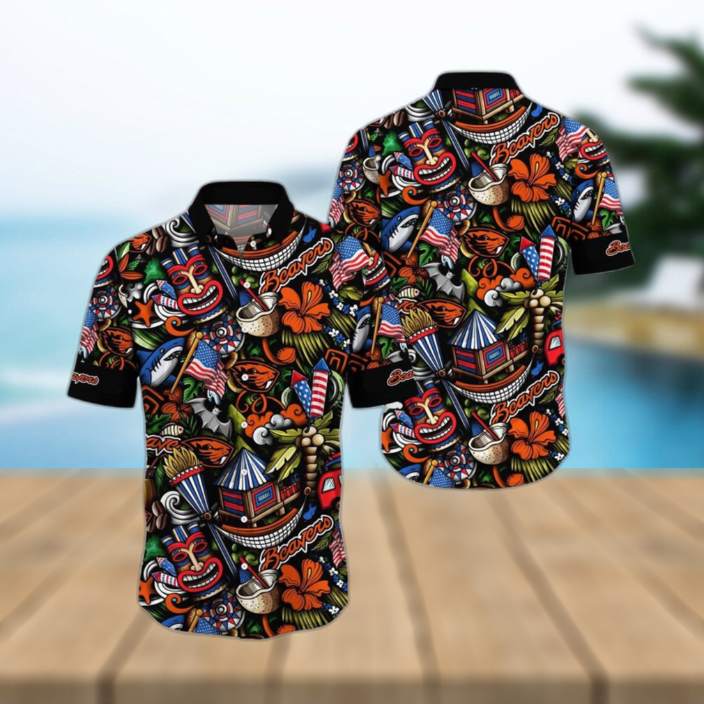 NCAA Oregon State Beavers Flower Hawaii Shirt Summer Vibes For FootBall Fans - Limotees