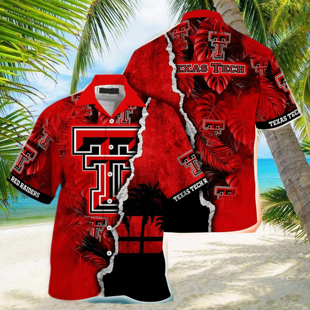 NCAA Texas Tech Red Raiders Hawaiian Shirt Custom Name Beach Gift For Him shirt - Limotees