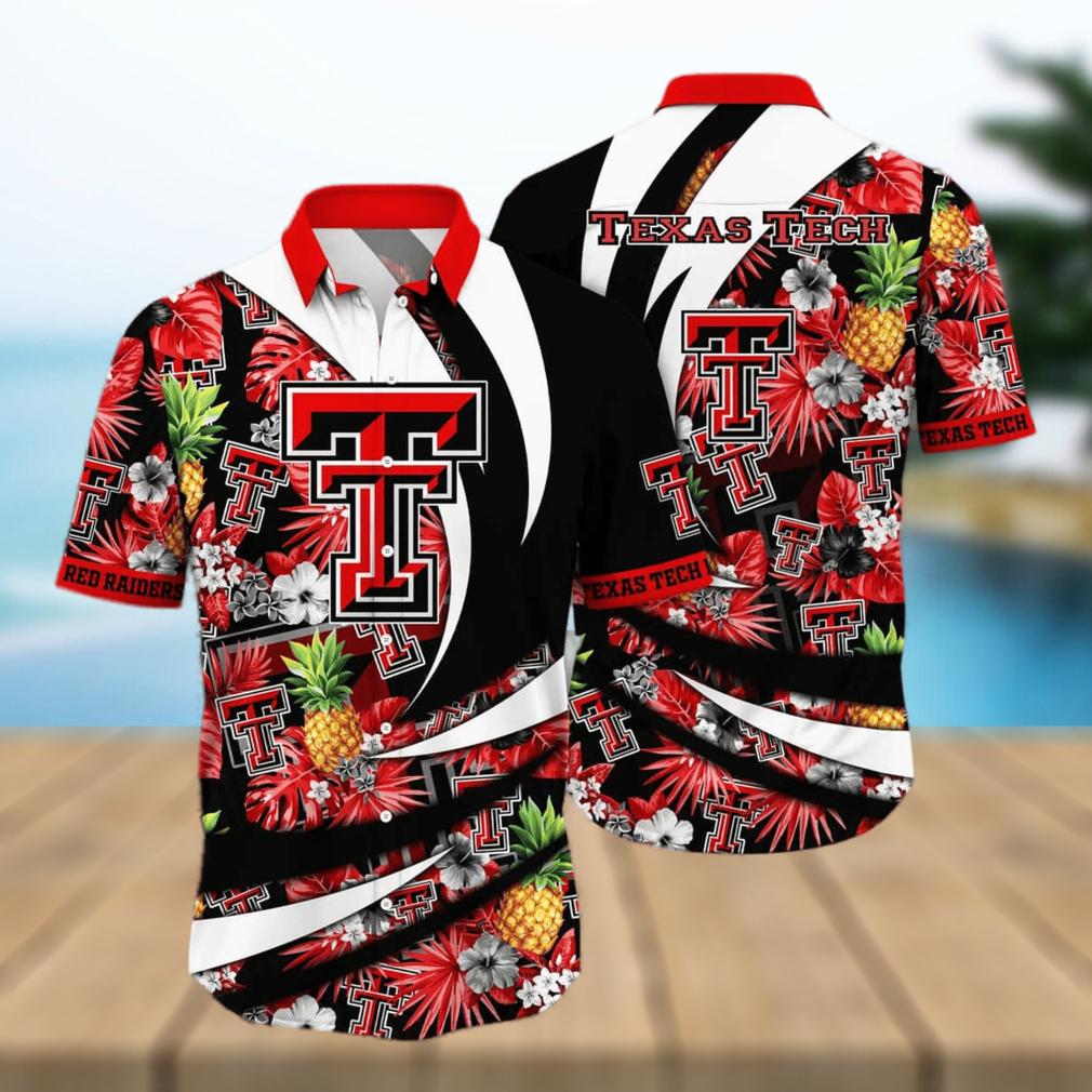 NCAA Texas Tech Red Raiders Hawaiian Shirt Pineapple Pattern Summer Vacation Gift - Limotees