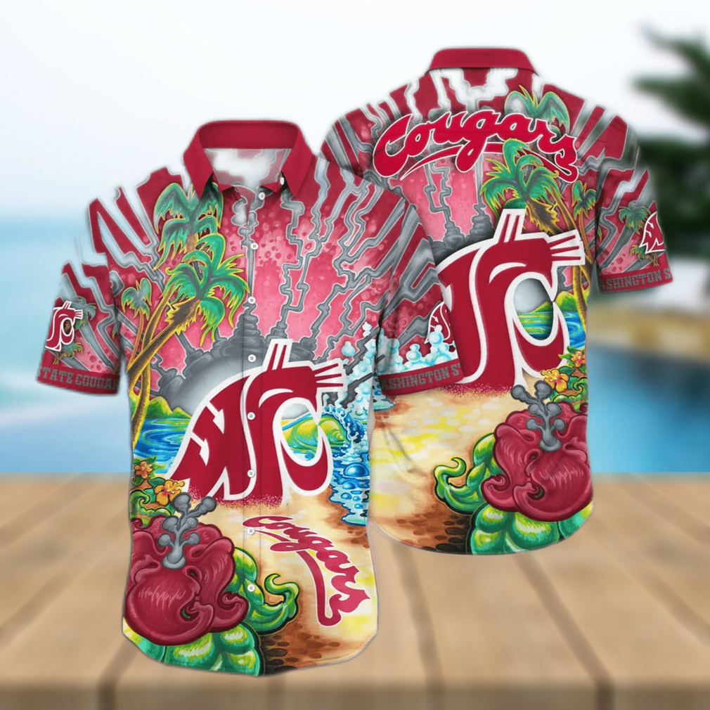 NCAA Washington State Cougars Hawaiian Shirt Gift For Beach Trip - Limotees