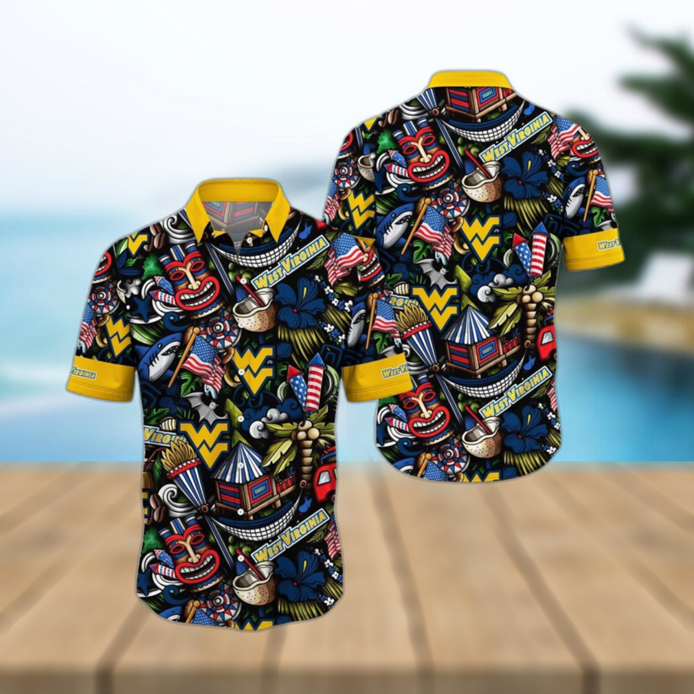 NCAA West Virginia Mountaineers Flower Hawaii Shirt Summer Vibes For FootBall Fans - Limotees