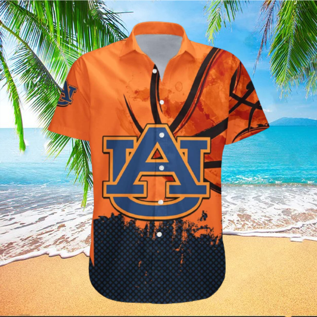 NCAA_ANCAA Auburn Tigers Hawaiian Shirt Grunge Pattern Gift For Beach Lovers hawaiian shirt - Limotees