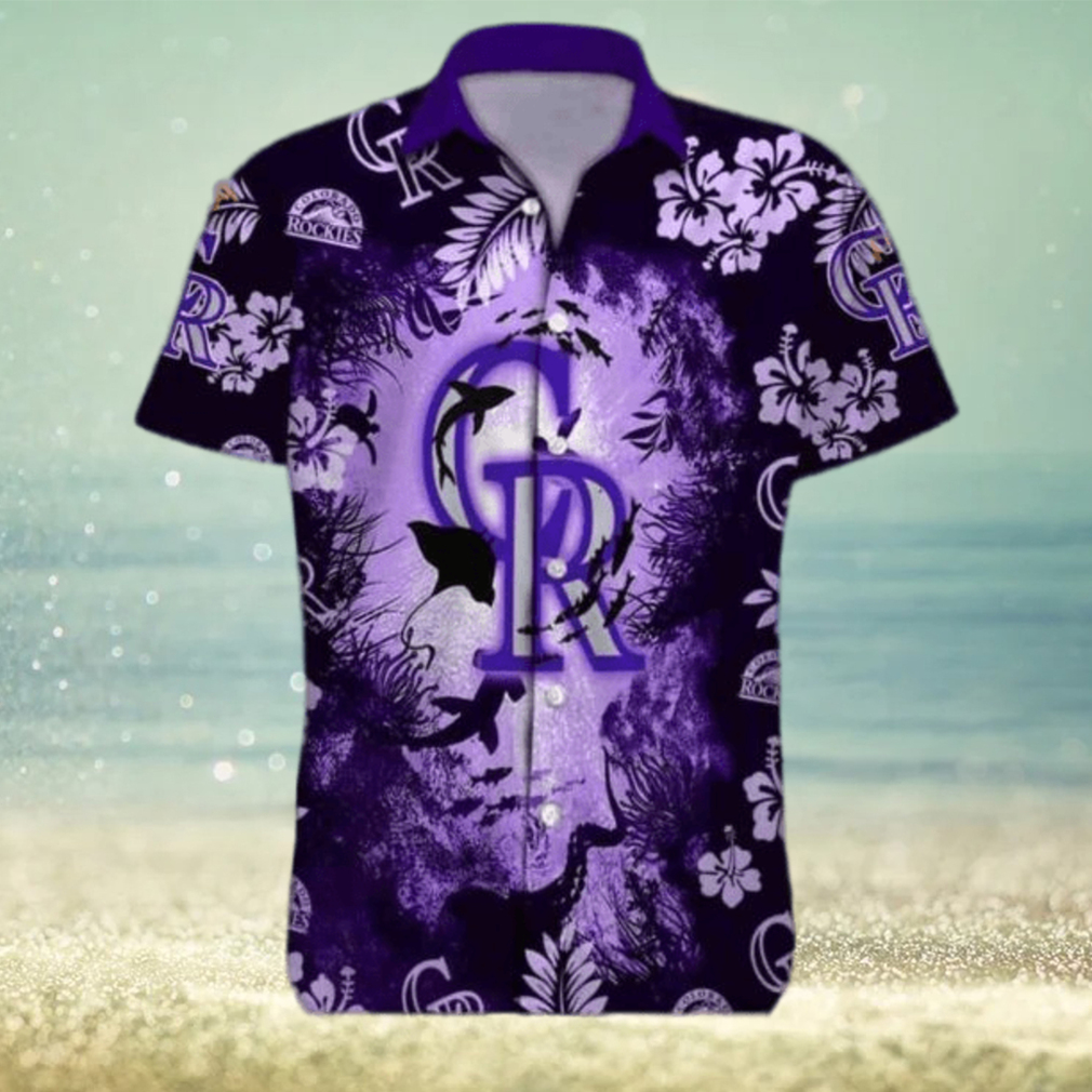 NCPurple Ocean MLB Colorado Rockies Funny Hawaiian Shirt - Limotees