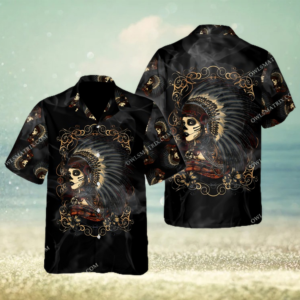 Native Girl Skull Style Limited Edition – Hawaiian Shirt - Limotees