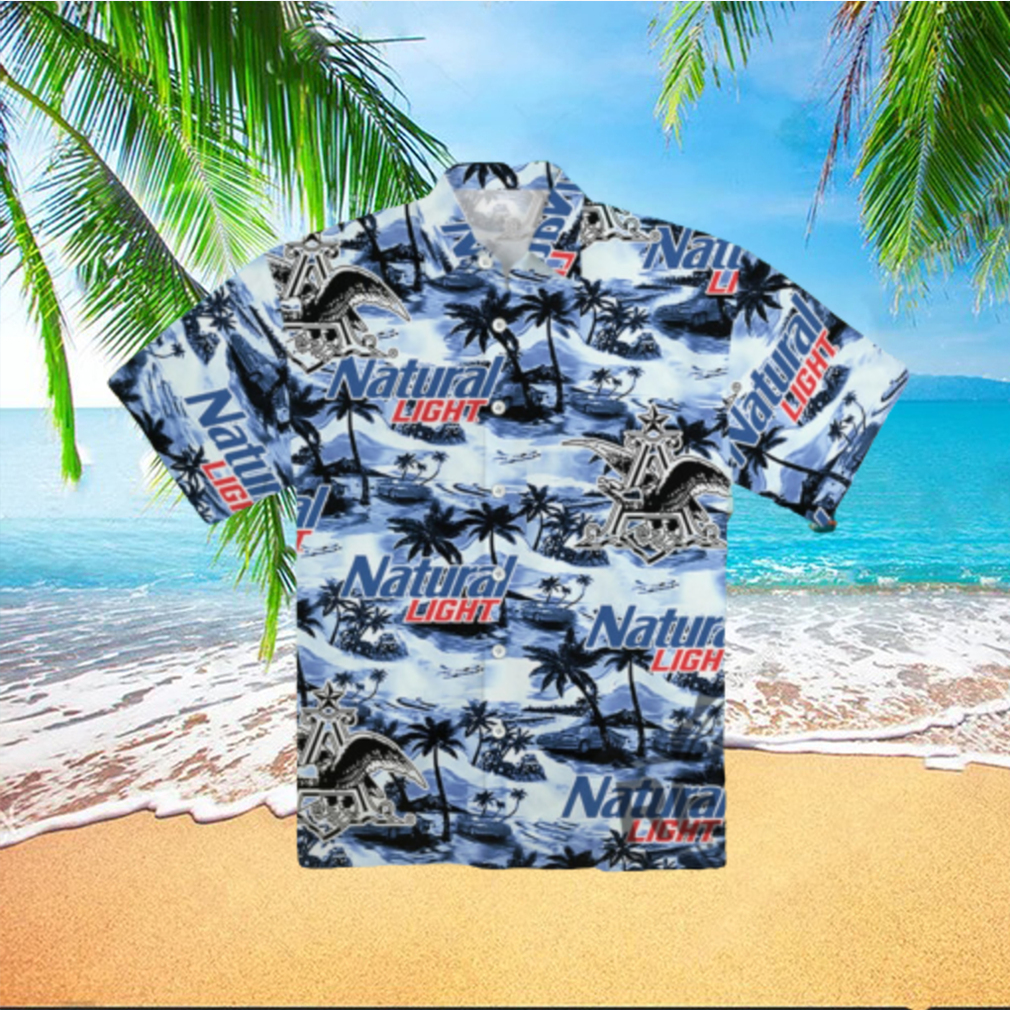 Natural Light Hawaiian Sea Island Pattern Shirt Natural Light Hawaiian Shirt - Limotees