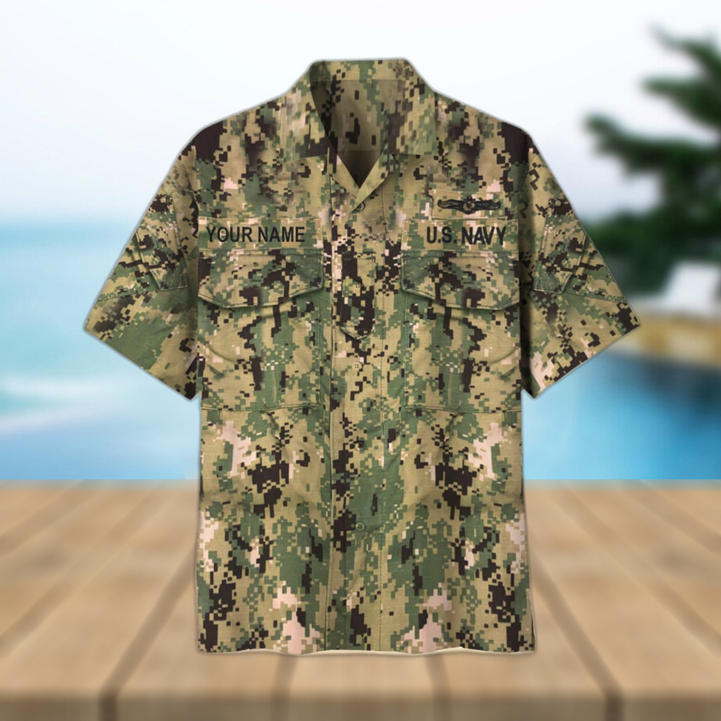 Navy 2 Custom Name US Veteran Hawaii Shirt Gift For Men And Women - Limotees