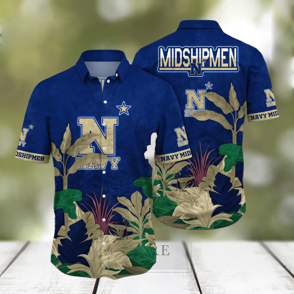 Navy Midshipmen NCAA Hawaiian Shirt Pool Days Aloha Shirt - Limotees