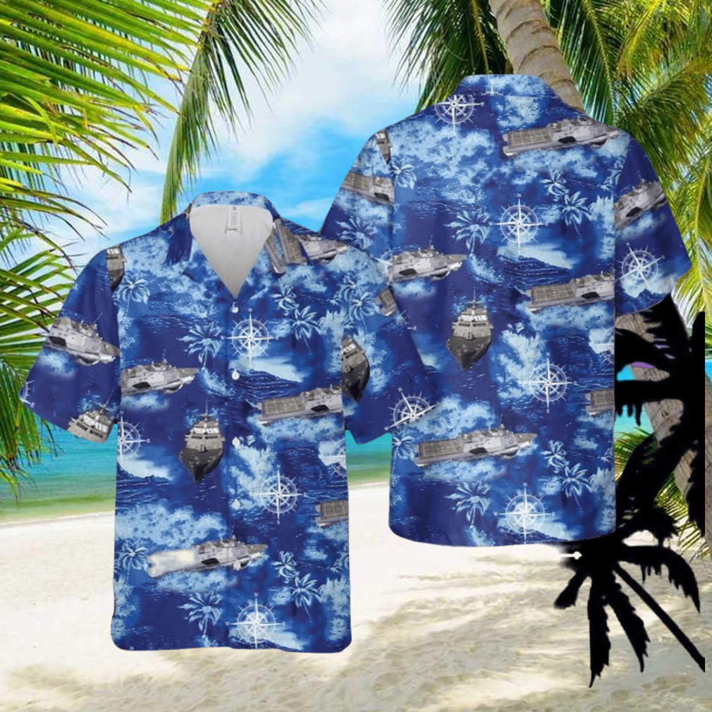 Navy USS Freedom (LCS 1) Summer Beach Gift 3D Hawaiian Shirt - Limotees