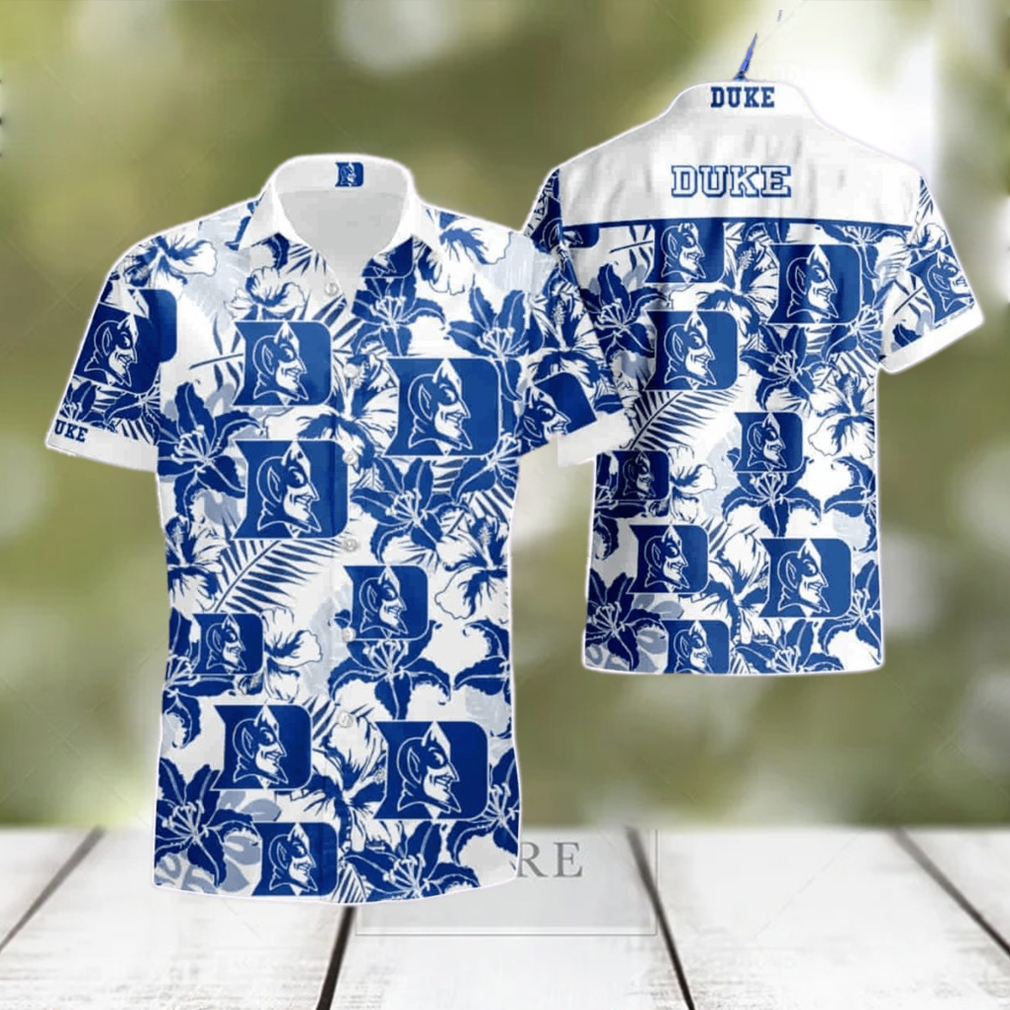 Ncaa Duke Blue Devils Hawaiian Shirt Short - Limotees