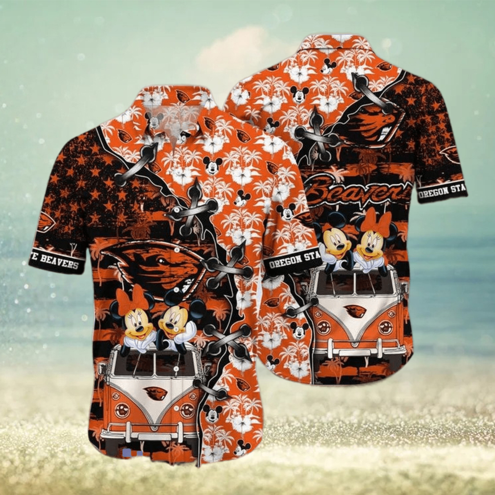 Ncaa Oregon State Beavers Mickey Mouse Trendy Hawaiian Shirt Aloha Shirt - Limotees