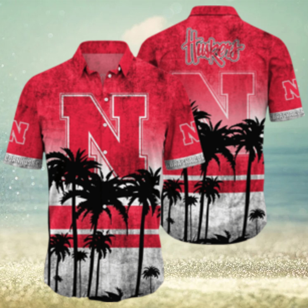 Nebraska Cornhuskers Logo Coconut Tropical Hawaiian Shirt Beach Gift For Fans - Limotees