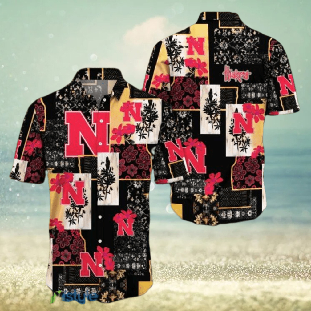 Nebraska Cornhuskers Map US Pattern Hawaiian Shirt Short Sleeve For Men And Women - Limotees