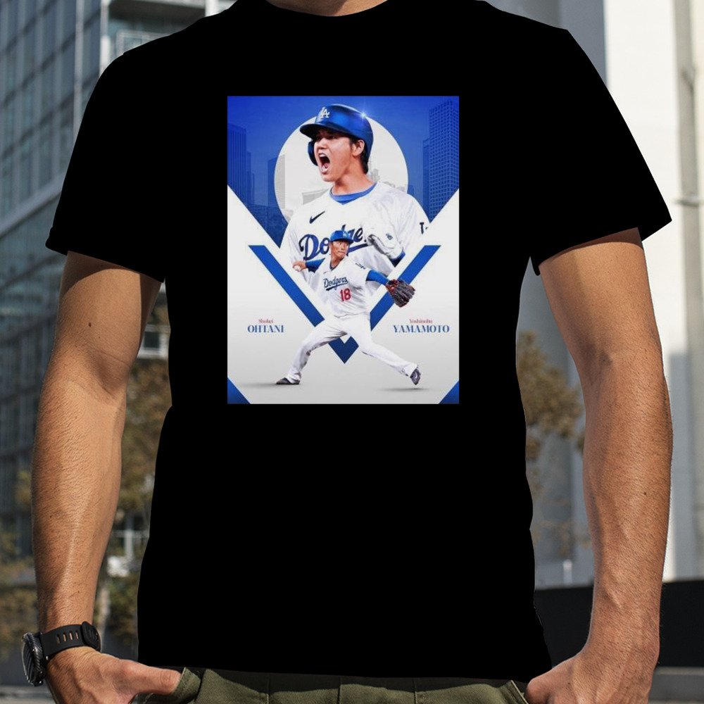 Samurai Japan LA Edition Shohei Ohtani – Yoshinobu Yamamoto Los Angeles Dodgers MLB T-Shirt