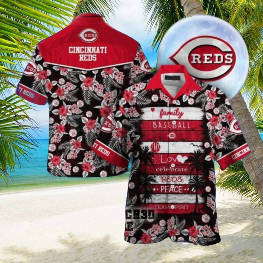 mlb cincinnati reds family baseball team spirit gift for summer lovers hawaiian shirt - Limotees