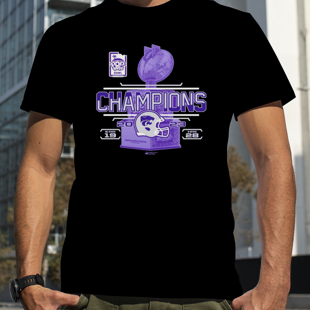 Kansas State Wildcats 2023 Pop-Tarts Bowl Champions 28 19 Nc State Score Purple Shirt