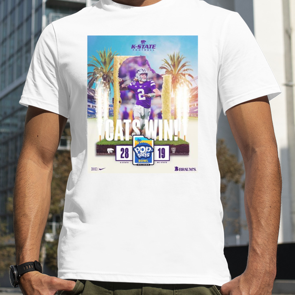 Kansas State Wildcats Win 28 19 NC State Football 2023 Pop Tarts Bowl Champions Final Score Shirt