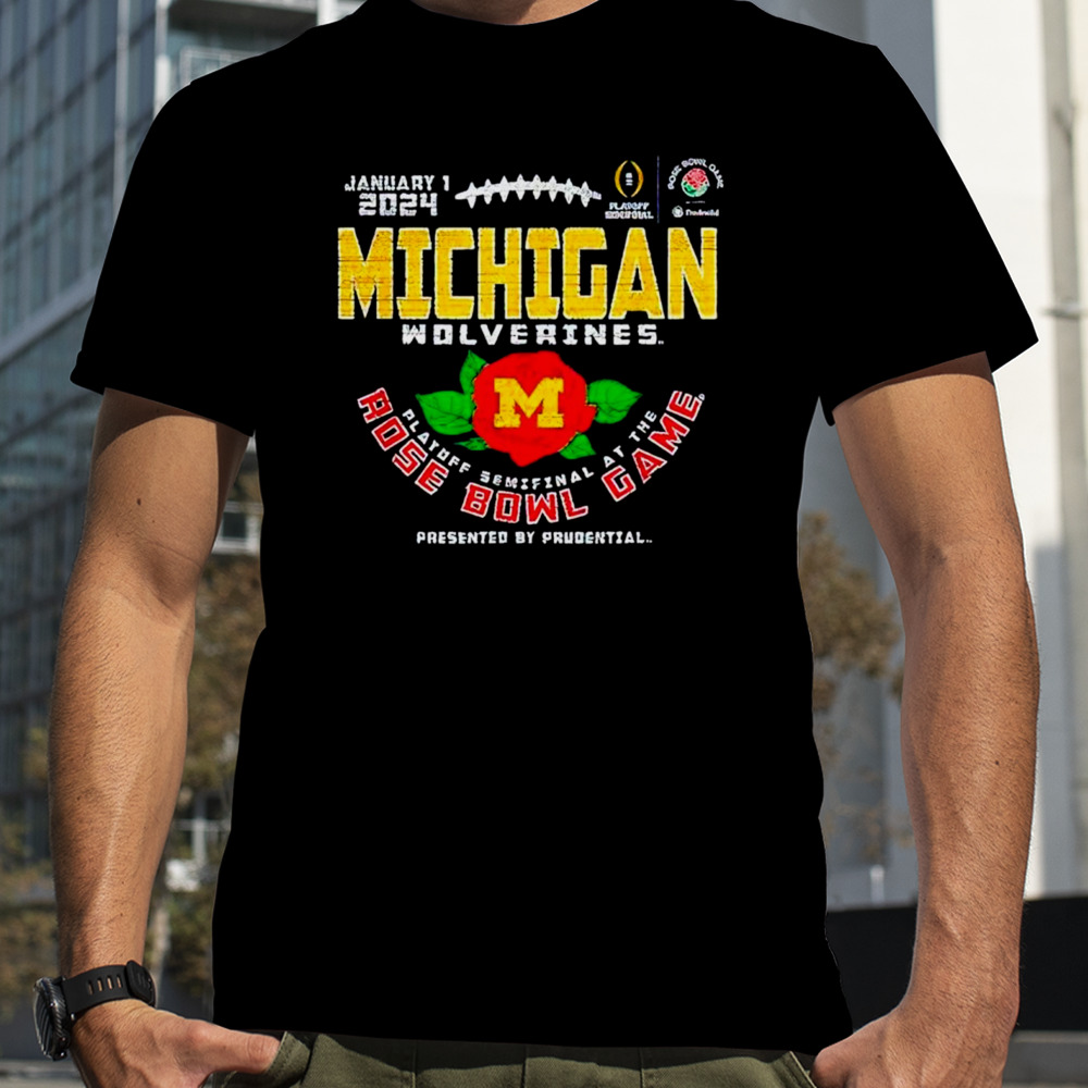 Michigan Rose Bowl 2024 CFP Semi Vintage Flower T-Shirt