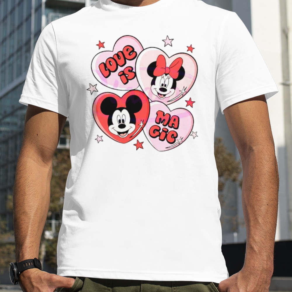 Mickey Minnie mouse love is magic Valentine’s Day shirt