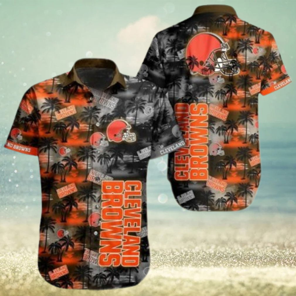 NEW FASHION 2023 Cleveland Browns Hawaiian Shirts flower gift for summer - Limotees