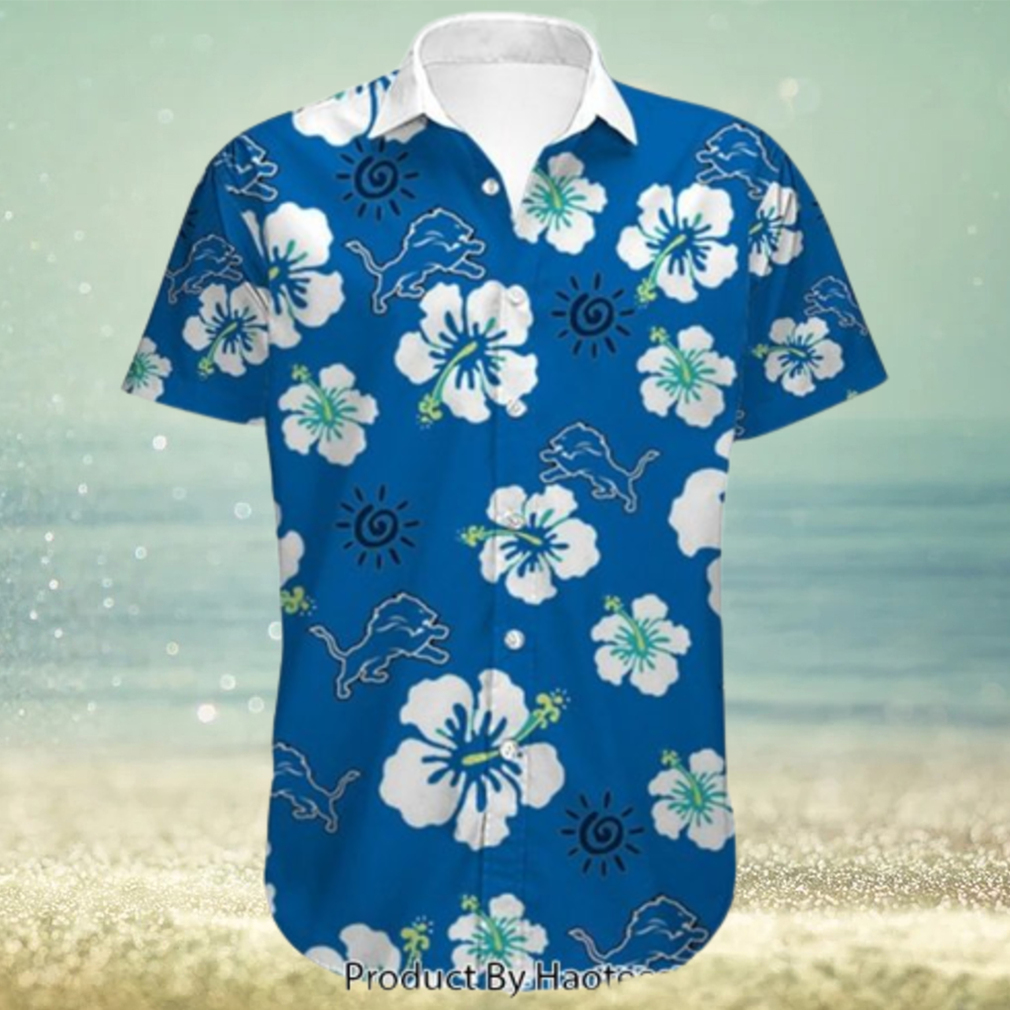 NEW FASHION 2023 Detroit Lions Hawaiian Shirt flower summer gift for fans - Limotees