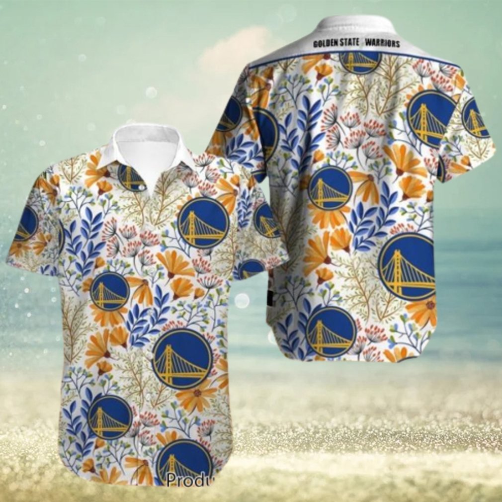 NEW FASHION 2023 Golden State Warriors Hawaiian Shirt Flower summer new design - Limotees