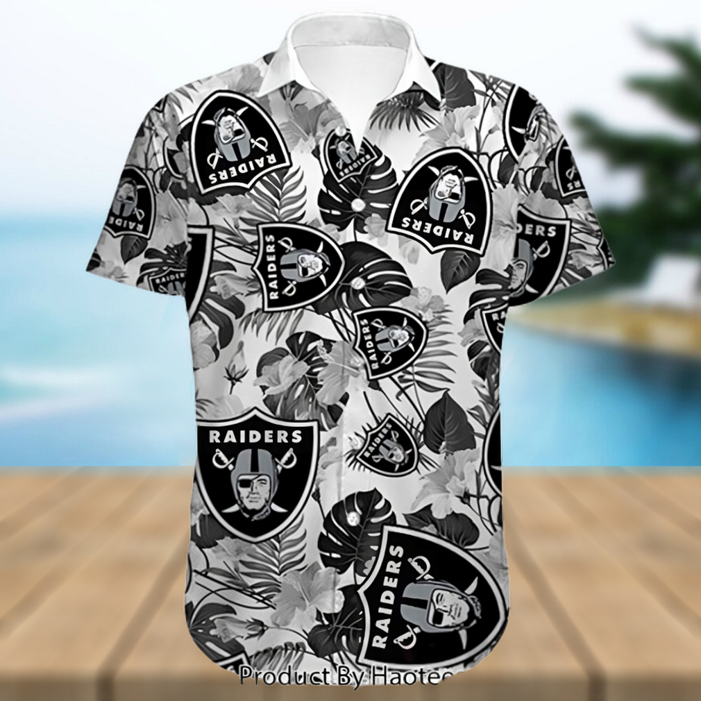 NEW FASHION 2023 Las Vegas Raiders Hawaiian Shirt flower summer gift for fans - Limotees