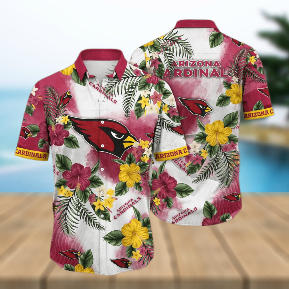 NFL Arizona Cardinals Hawaiian Shirt Hibiscus Pattern Gift For Sport Dad - Limotees