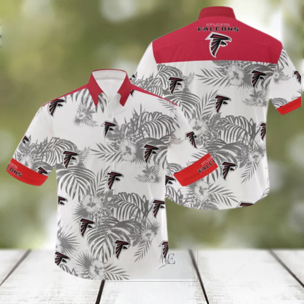 NFL Atlanta Falcons 3D Flowers Leaf Hawaiian Shirt Summer Hot Gift For Fans - Limotees