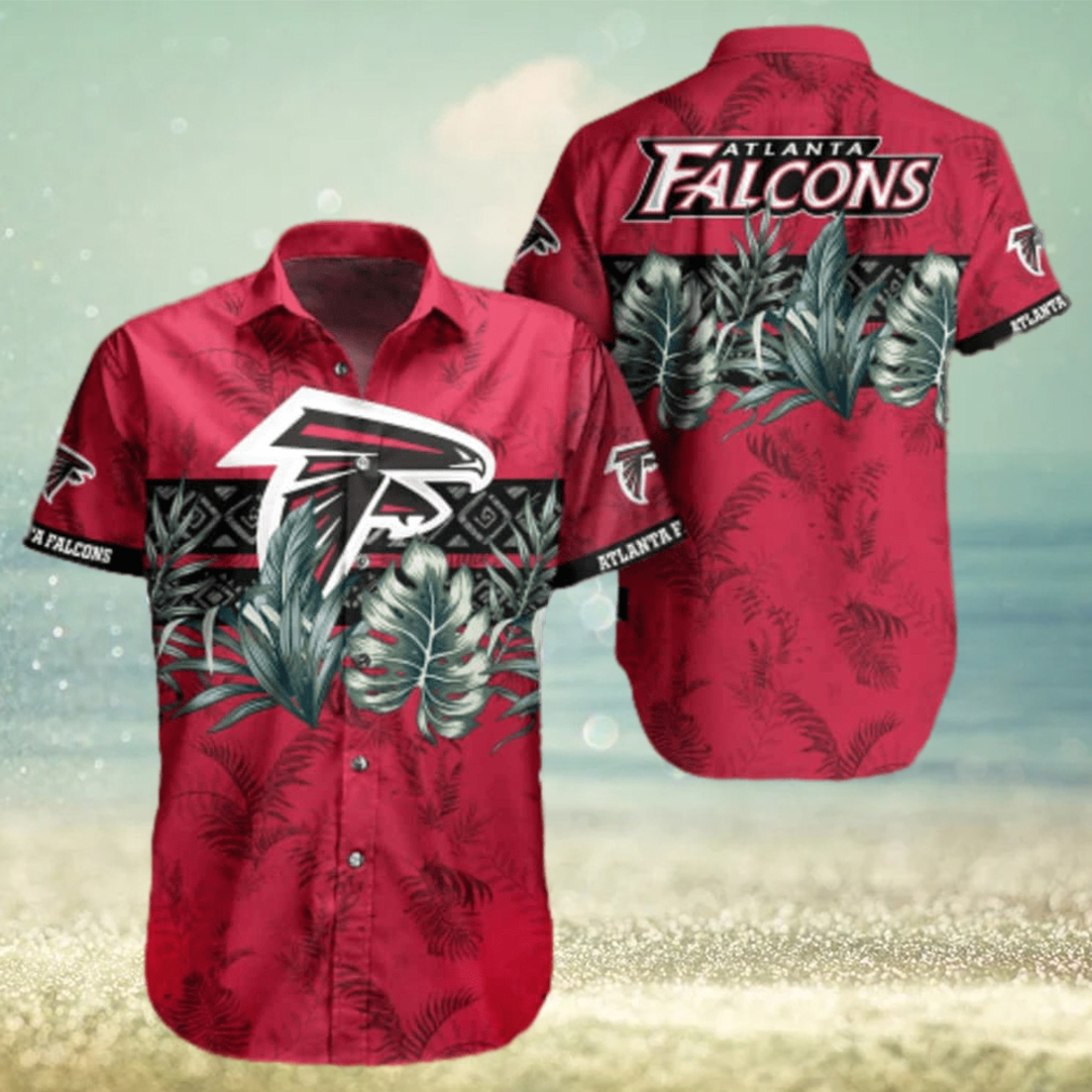 NFL Atlanta Falcons Hawaiian Shirt Palm Leaves Pattern Trendy Summer Gift - Limotees