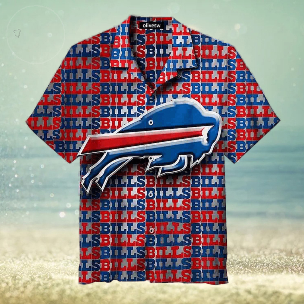 NFL Buffalo Bills Hawaiian Shirt Aloha Shirt Letter Print - Limotees