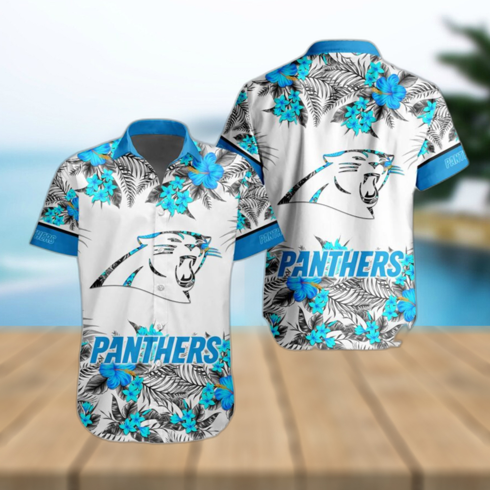 NFL Carolina Panthers Hawaiian Shirt Special Floral Tropical Team Spirit - Limotees