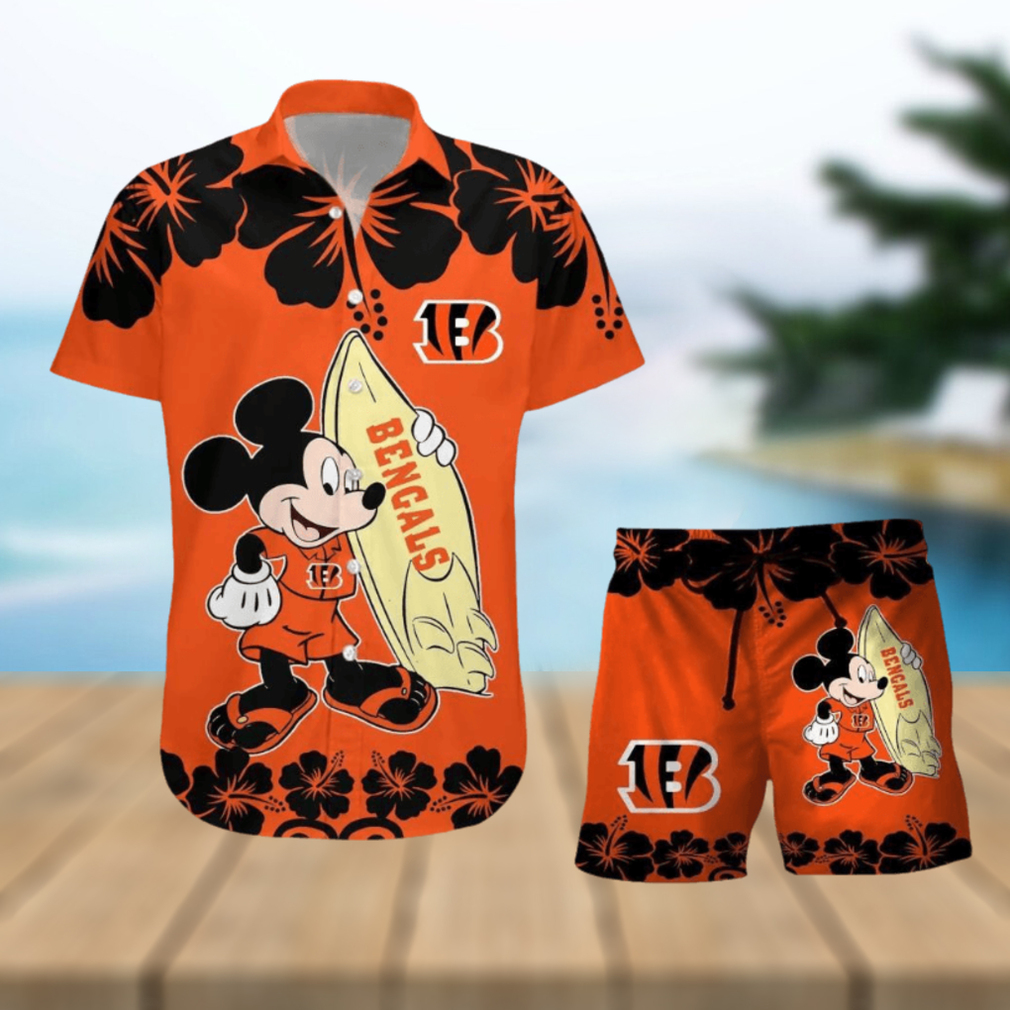 NFL Cincinnati Bengals V2 Tropical Combo Hawaiian And Short - Limotees