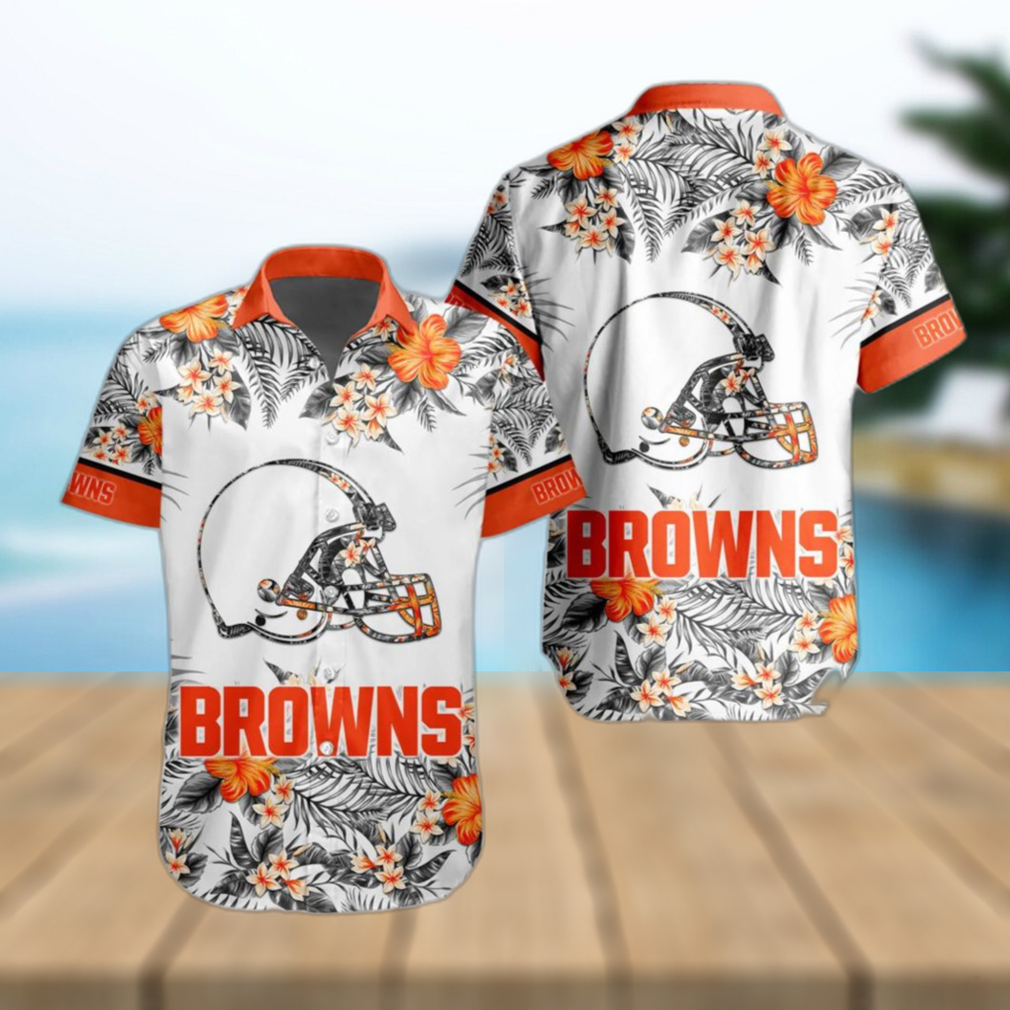 NFL Cleveland Browns Hawaiian Shirt Special Floral Tropical Team Spirit - Limotees